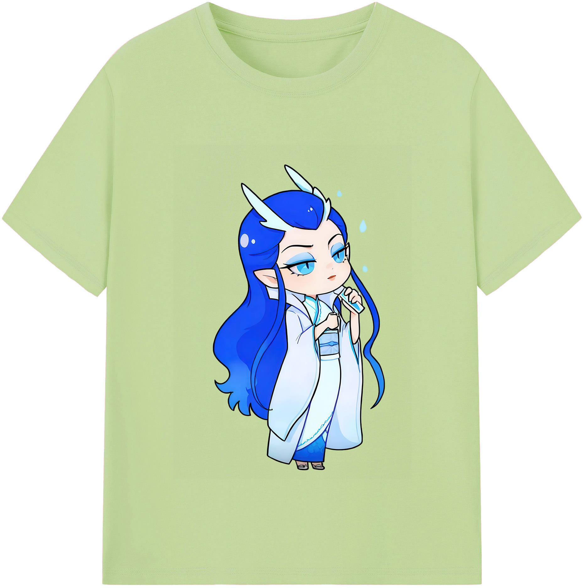 （画像用） Ne Zha 2 ナタ 魔童の大暴れ 綿100％半袖Tシャツ（フロントプリント）